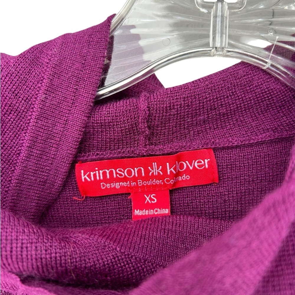 Krimson Klover Mover Maker Knit Hoodie Dress - Purple - Merino Wool - Size XS - Picture 4 of 12